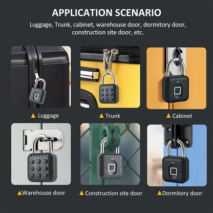 Electronic Lock Bluetooth Fingerprint Padlock Digital Luggage Lock Tuya APP